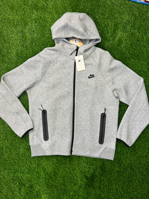 Nike Tech Fleece Zip Hoodie in Heather Grey