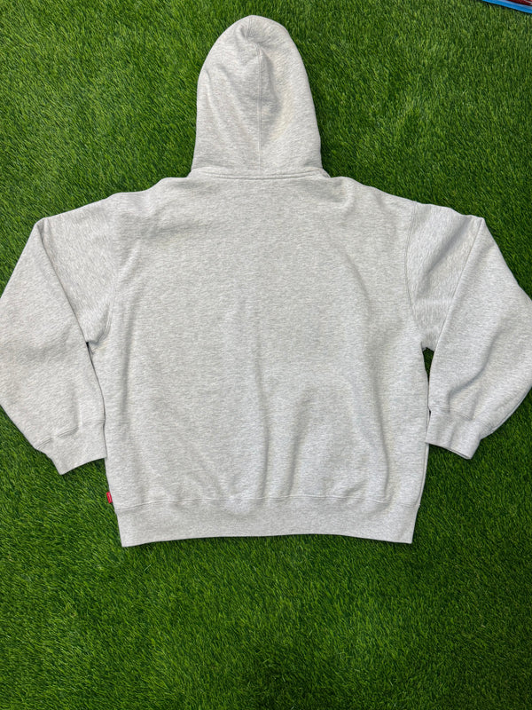 Supreme Mini Box Logo Zip Up Hoodie In Heather Grey