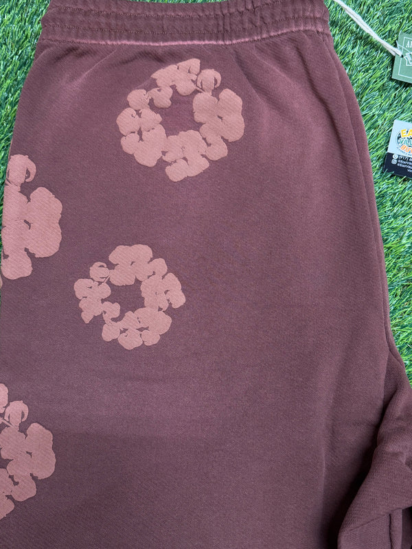 Denim Tears Mono Cotton Wreath sweatpants In Brown