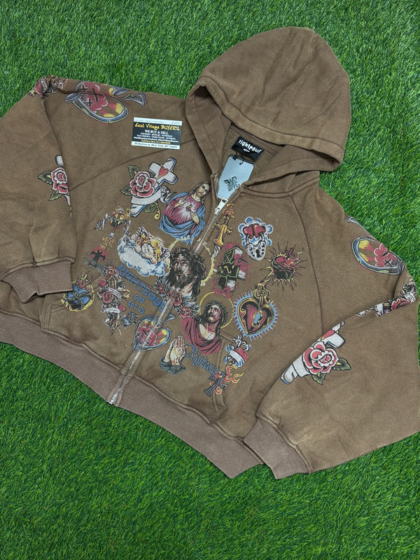 "We Are Righteous" Risen King Zip-Up Hoodie